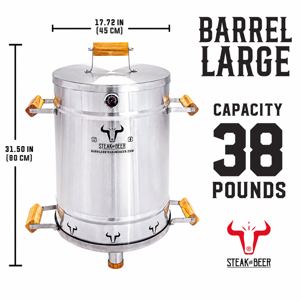 Large BBQ Barrel