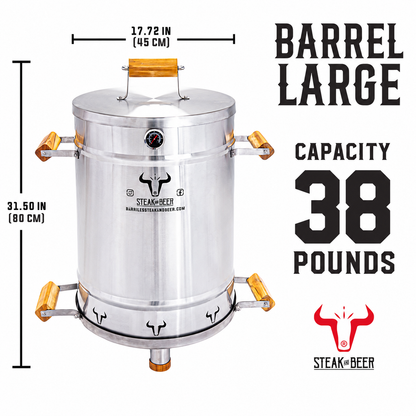 Large BBQ Barrel